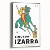 Vintage Izarra Poster: Retro Liqueur Advertising Wall Art