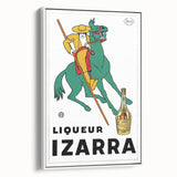 Vintage Izarra Poster: Retro Liqueur Advertising Wall Art