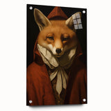 Vintage Animal Art: Fox in Cloak – Retro Animal Illustration