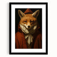 Vintage Animal Art: Fox in Cloak – Retro Animal Illustration