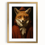 Vintage Animal Art: Fox in Cloak – Retro Animal Illustration