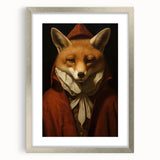 Vintage Animal Art: Fox in Cloak – Retro Animal Illustration
