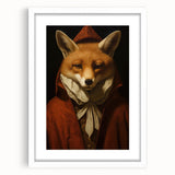 Vintage Animal Art: Fox in Cloak – Retro Animal Illustration