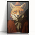 Vintage Animal Art: Fox in Cloak – Retro Animal Illustration