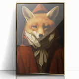 Vintage Animal Art: Fox in Cloak – Retro Animal Illustration