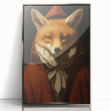Vintage Animal Art: Fox in Cloak – Retro Animal Illustration