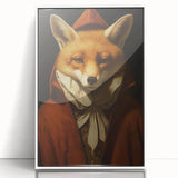Vintage Animal Art: Fox in Cloak – Retro Animal Illustration
