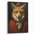 Vintage Animal Art: Fox in Cloak – Retro Animal Illustration