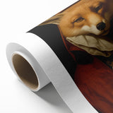 Vintage Animal Art: Fox in Cloak – Retro Animal Illustration