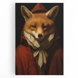 Vintage Animal Art: Fox in Cloak – Retro Animal Illustration
