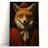 Vintage Animal Art: Fox in Cloak – Retro Animal Illustration