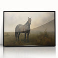 Vintage Animal Art: Majestic Black Horse – Retro Wildlife Print