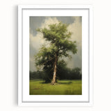 Vintage Nature Art: Majestic Tree Antique Landscape Print