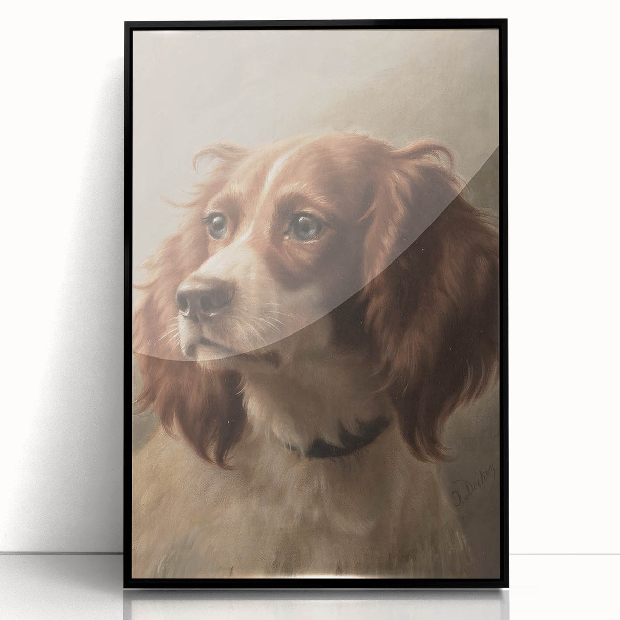 Vintage Animal Art – Loyal Dog in Classic Pet Portrait Print