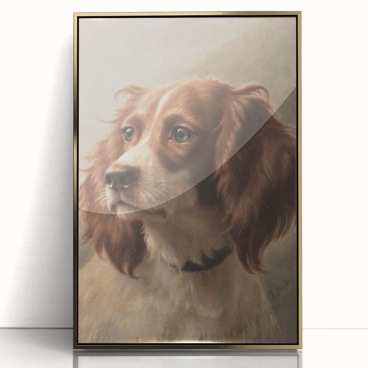 Vintage Animal Art – Loyal Dog in Classic Pet Portrait Print