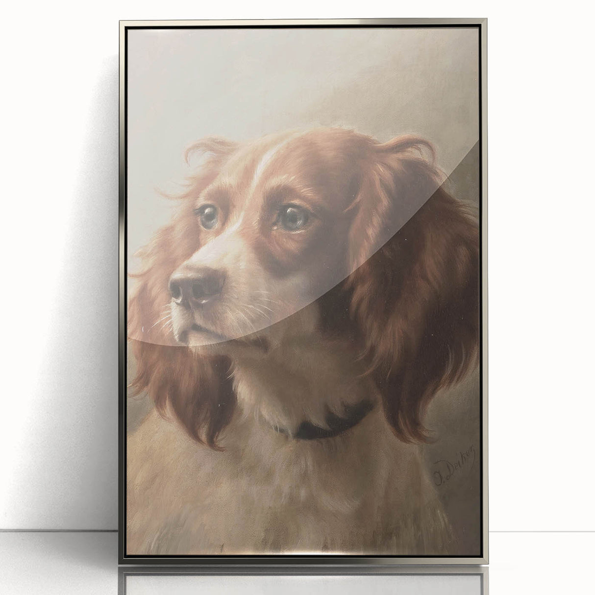 Vintage Animal Art – Loyal Dog in Classic Pet Portrait Print