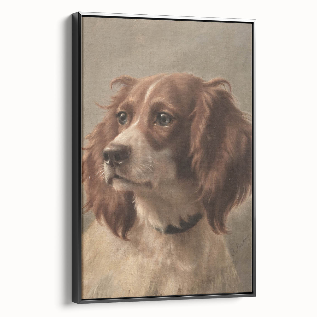 Vintage Animal Art – Loyal Dog in Classic Pet Portrait Print
