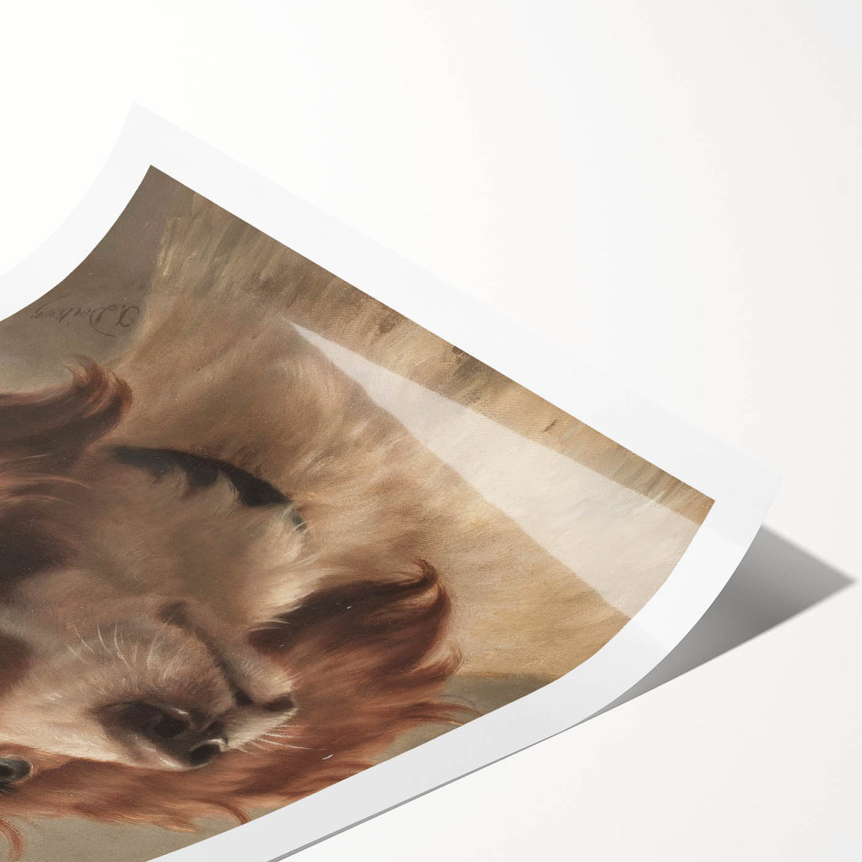 Vintage Animal Art – Loyal Dog in Classic Pet Portrait Print