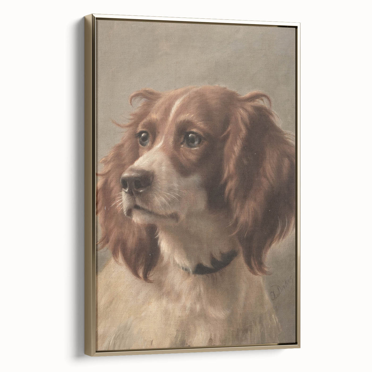 Vintage Animal Art – Loyal Dog in Classic Pet Portrait Print