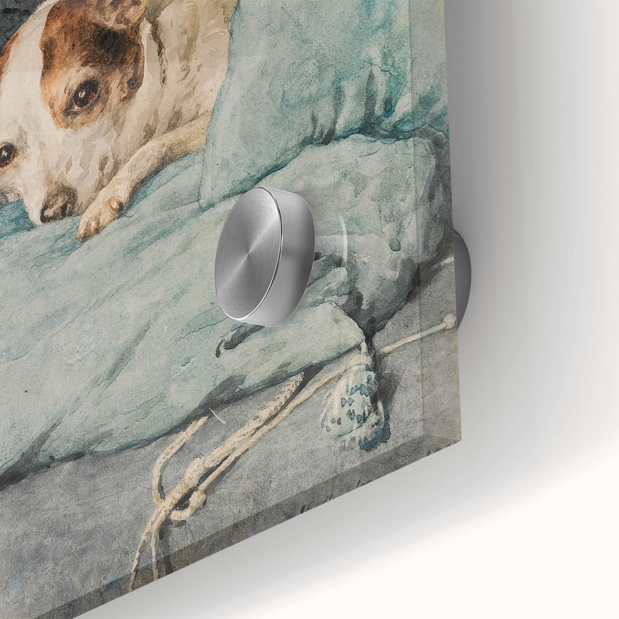 Vintage Animal Art – Cozy Dog in Classic Pet Portrait Print