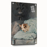 Vintage Animal Art – Cozy Dog in Classic Pet Portrait Print
