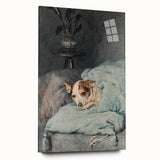 Vintage Animal Art – Cozy Dog in Classic Pet Portrait Print