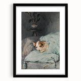 Vintage Animal Art – Cozy Dog in Classic Pet Portrait Print
