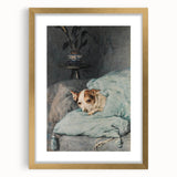 Vintage Animal Art – Cozy Dog in Classic Pet Portrait Print