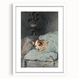 Vintage Animal Art – Cozy Dog in Classic Pet Portrait Print