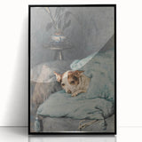 Vintage Animal Art – Cozy Dog in Classic Pet Portrait Print
