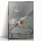 Vintage Animal Art – Cozy Dog in Classic Pet Portrait Print