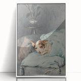 Vintage Animal Art – Cozy Dog in Classic Pet Portrait Print