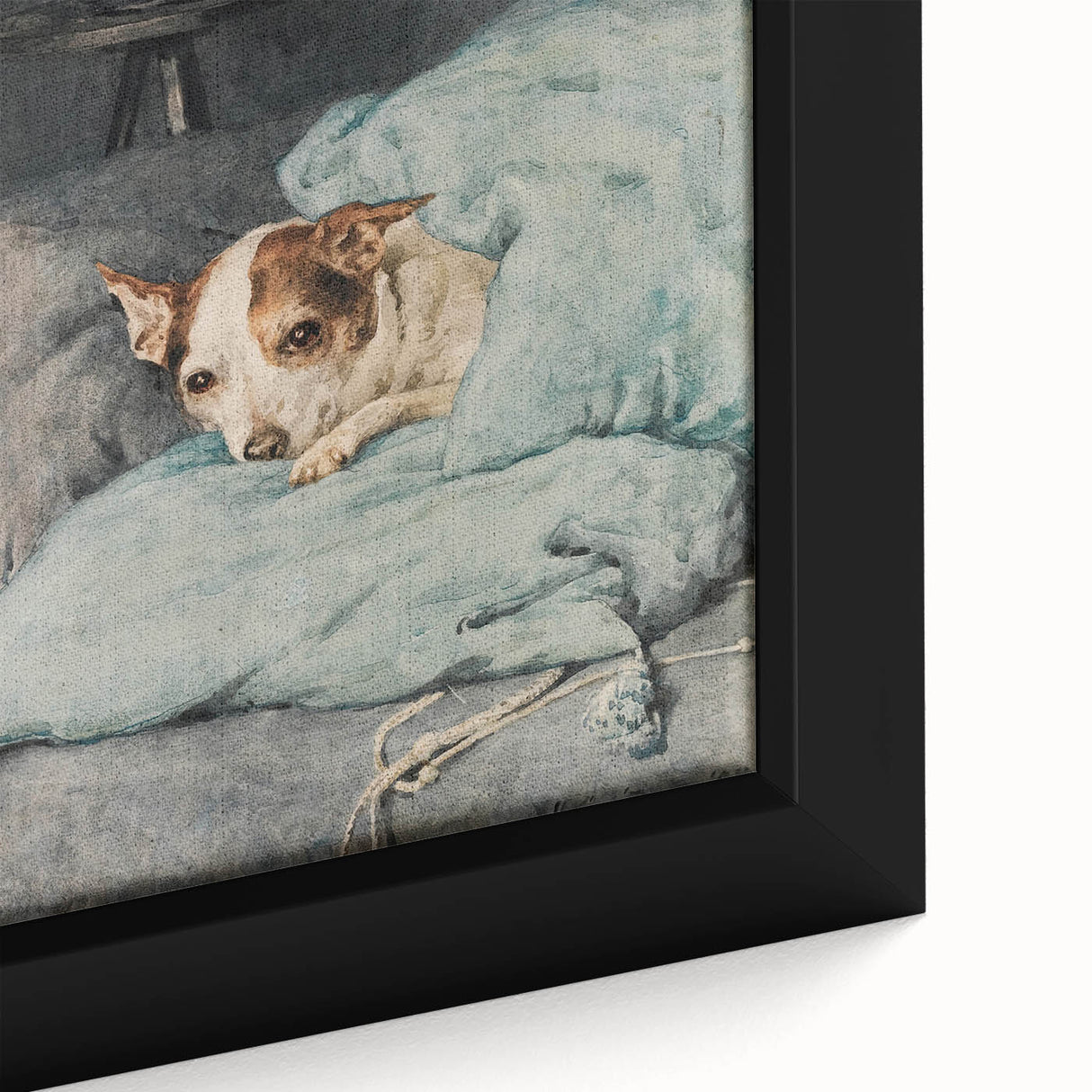 Vintage Animal Art – Cozy Dog in Classic Pet Portrait Print