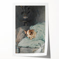 Vintage Animal Art – Cozy Dog in Classic Pet Portrait Print