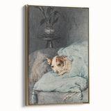 Vintage Animal Art – Cozy Dog in Classic Pet Portrait Print