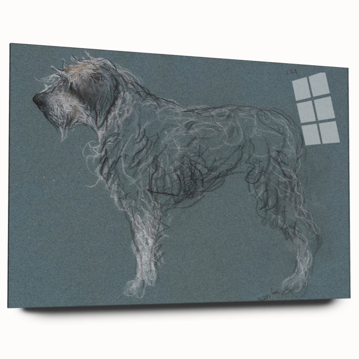 Vintage Animal Art – Sketch of a Dog in Classic Retro Illustration