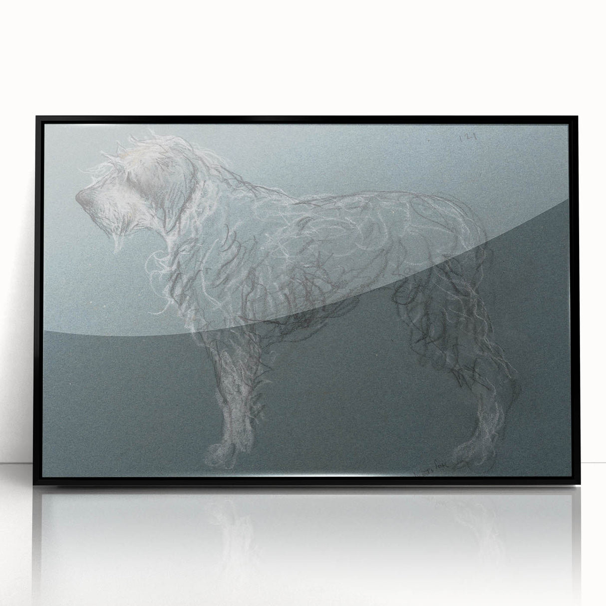 Vintage Animal Art – Sketch of a Dog in Classic Retro Illustration