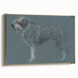 Vintage Animal Art – Sketch of a Dog in Classic Retro Illustration