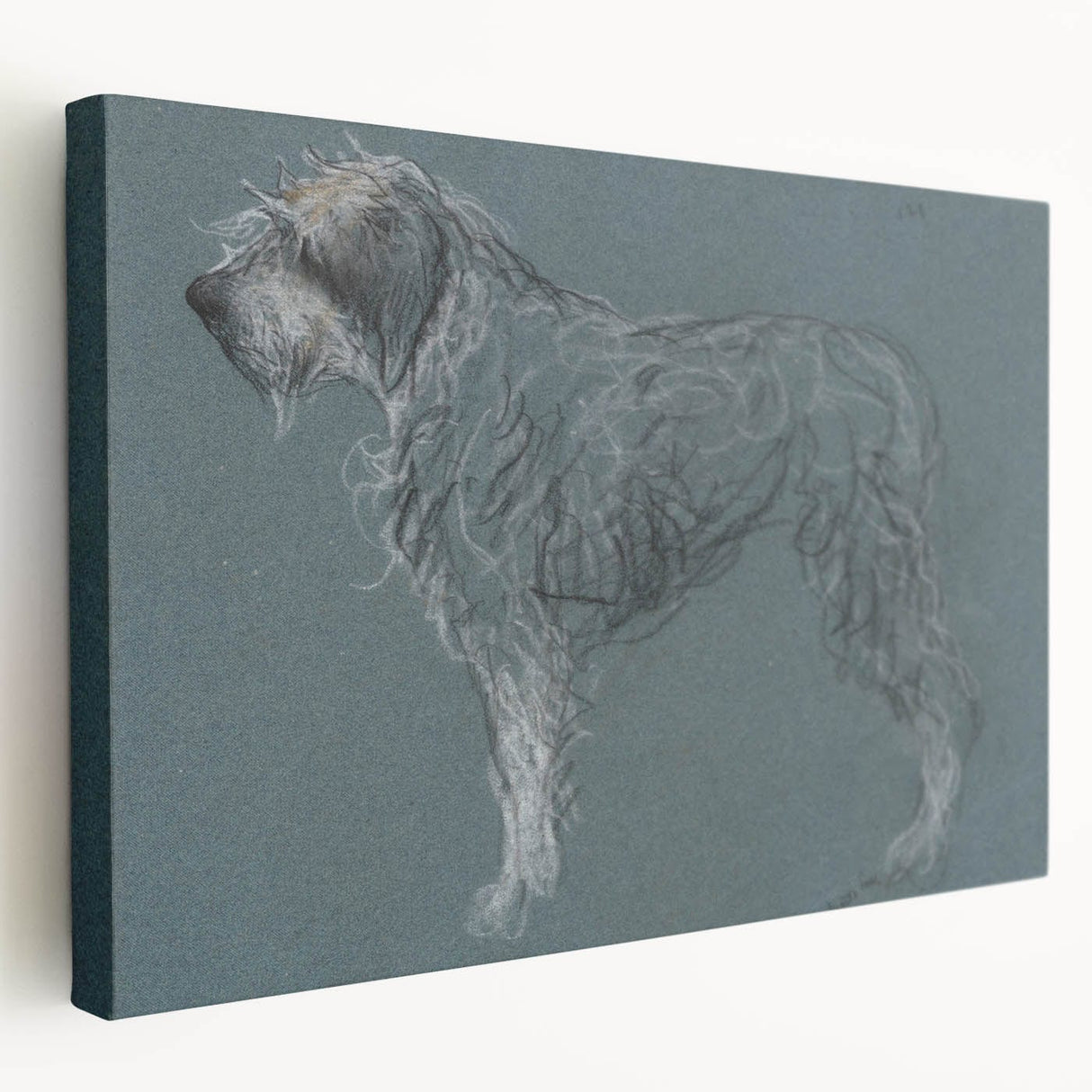 Vintage Animal Art – Sketch of a Dog in Classic Retro Illustration