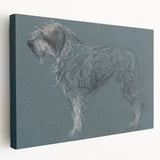 Vintage Animal Art – Sketch of a Dog in Classic Retro Illustration