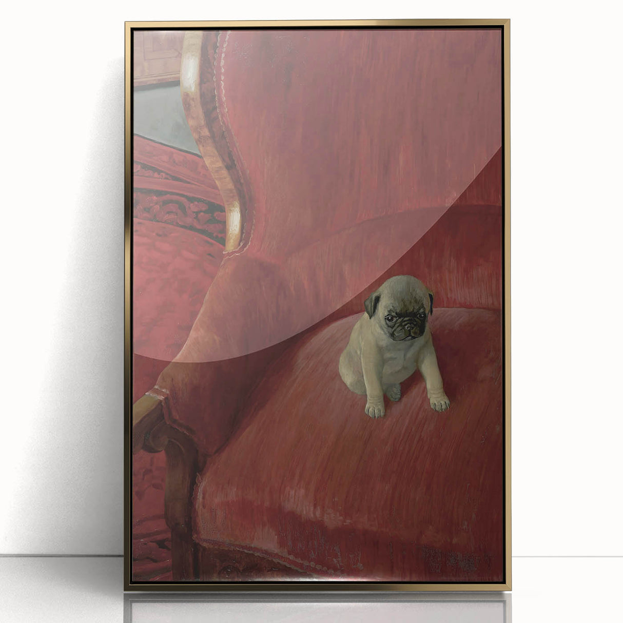 Vintage Animal Art – Playful Pug in Classic Pet Portrait
