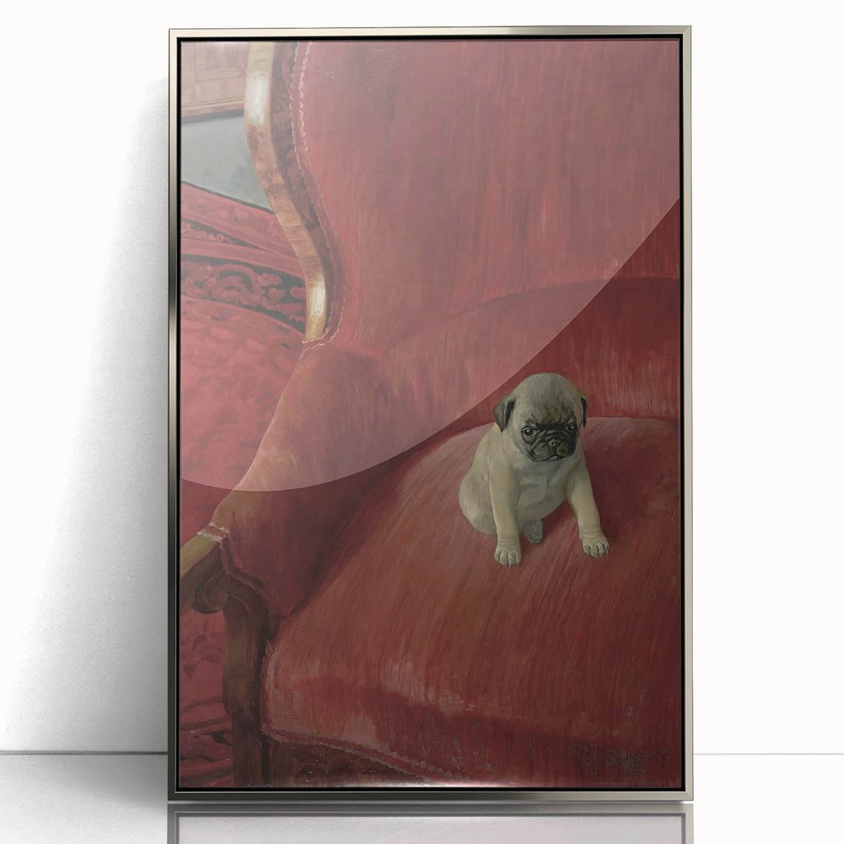Vintage Animal Art – Playful Pug in Classic Pet Portrait