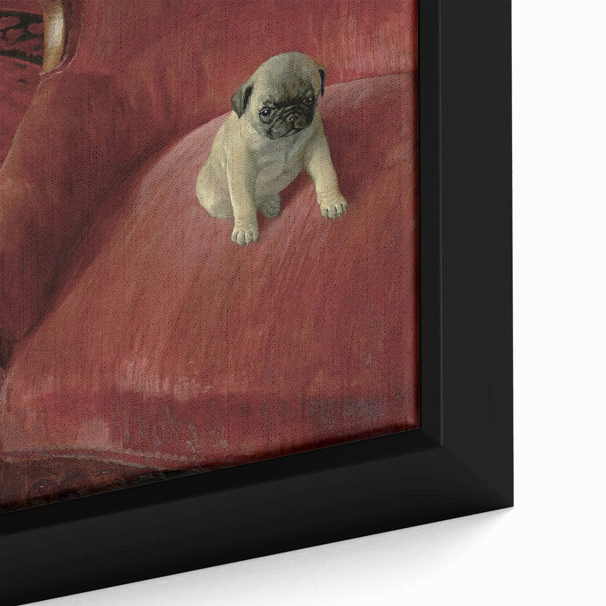 Vintage Animal Art – Playful Pug in Classic Pet Portrait