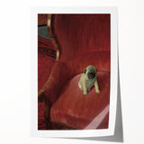 Vintage Animal Art – Playful Pug in Classic Pet Portrait