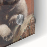 Vintage Animal Art – Adorable Pug with Bow in Classic Portrait
