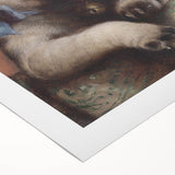 Vintage Animal Art – Adorable Pug with Bow in Classic Portrait