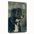 Vintage Animal Art – Majestic Black Dog in Classic Portrait