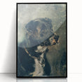 Vintage Animal Art – Majestic Black Dog in Classic Portrait