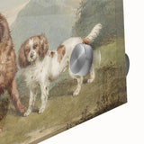 Vintage Animal Art: Two Dogs in Nature – Retro Wildlife Illustration