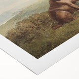 Vintage Animal Art: Two Dogs in Nature – Retro Wildlife Illustration